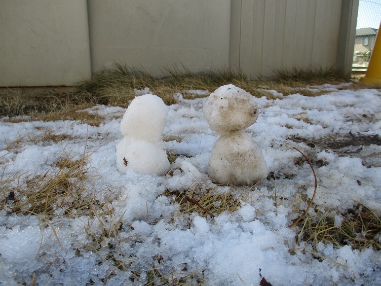 雪だるまを作った。