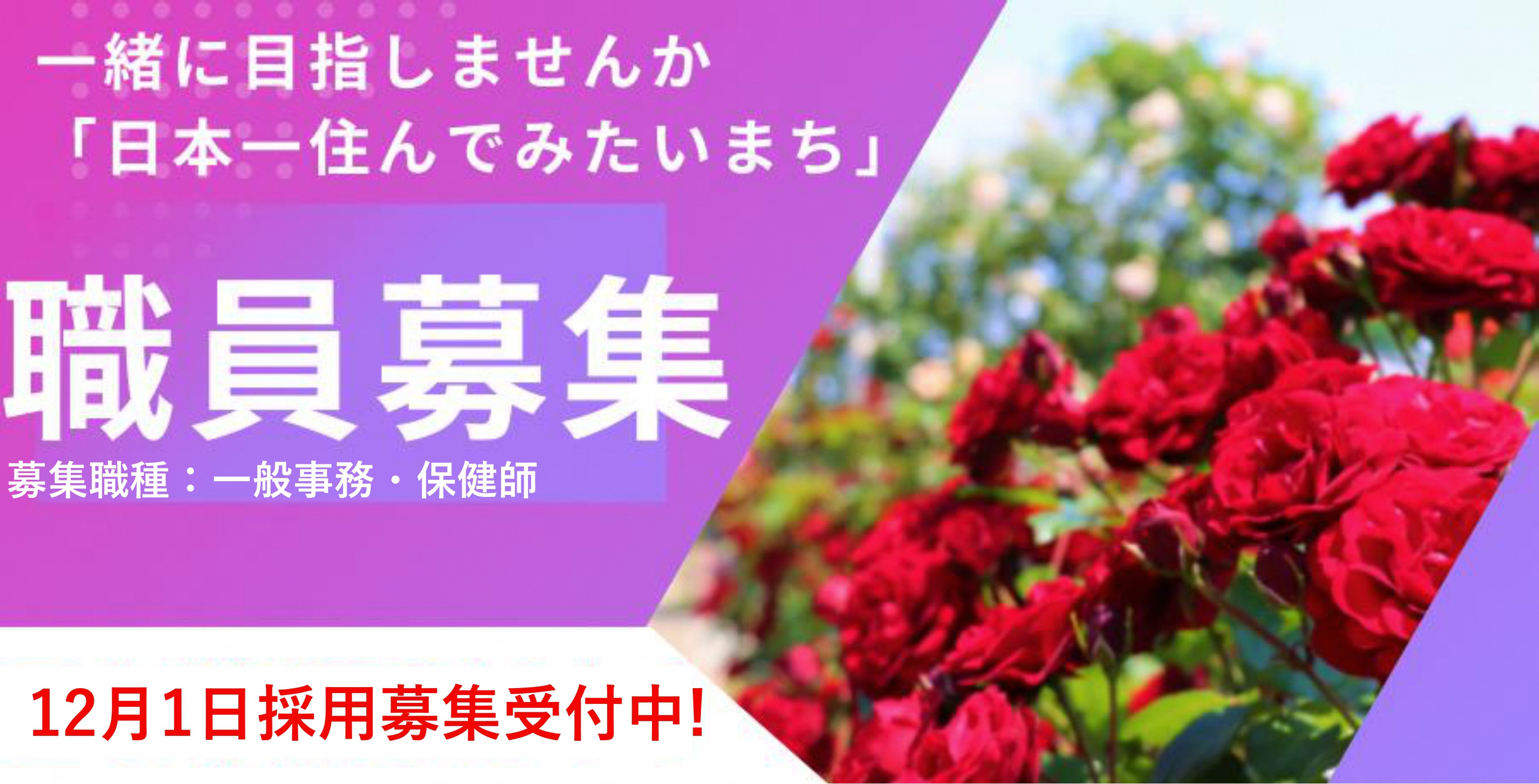 12月1日付採用 職員採用試験（冬期募集）